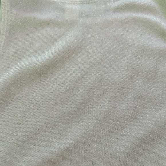 Retro Vintage Crop Top - white with slight silver sparkle - Picture 8 of 8